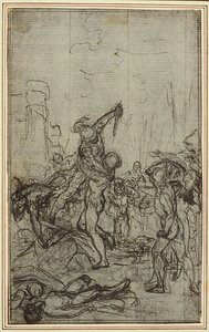 Studio per "La Pharsale" di Lucain, Canto IV da Hubert Francois Gravelot