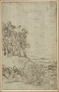 Studio per "La Pharsale" di Lucain, Canto VII da Hubert Francois Gravelot