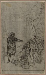 Studio per "La Pharsale" di Lucain, Canto V da Hubert Francois Gravelot
