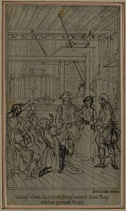Studio per vignetta-frontespizio de "La Partie de Chasse de Henri IV" di Colle, atto III