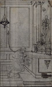 Studio per la vignetta della "Vie du Venerable don Juan de Palafox" dell