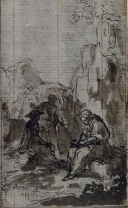 Studio per la vignetta della "Vie du Venerable don Juan de Palafox" dell