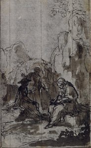 Studio per la vignetta della "Vie du Venerable don Juan de Palafox" dell