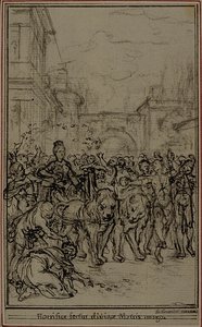 Studio per la vignetta-frontespizio del "De la Nature des Choses" di Lucrezio, Libro II