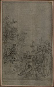 Studio per la Vignetta del "De la Nature des Choses" di Lucrezio, Vol. II, Libro IV da Hubert Francois Gravelot