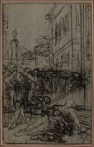 Studio per la Vignetta del "De la Nature des Choses" di Lucrezio, Vol. II, Libro VI