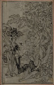 Studio per la vignetta del "De la Nature des Choses" di Lucrezio, Vol. II, Libro V da Hubert Francois Gravelot