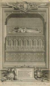 Il monumento del re Riccardo II e della regina Anna da Hubert Francois Gravelot