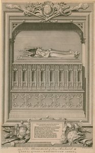 Il monumento del re Riccardo II e della regina Anna da Hubert Francois Gravelot