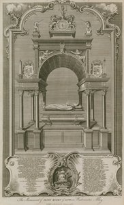 Il monumento di Maria Stuarda da Hubert Francois Gravelot