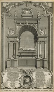 Il monumento di Maria Stuarda da Hubert Francois Gravelot