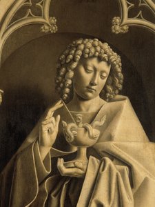 San Giovanni Apostolo, (dettaglio) dal Polittico di Gand, chiuso da Hubert & Jan van (1390 1441) Eyck