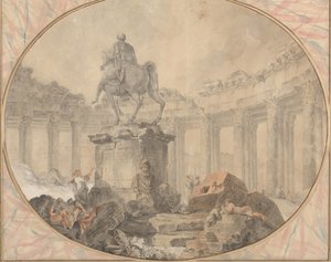 Statua equestre di Marco Aurelio da Hubert Robert