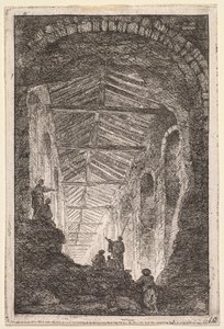 Sere a Roma: La Galleria Antica, 1763-1764 da Hubert Robert