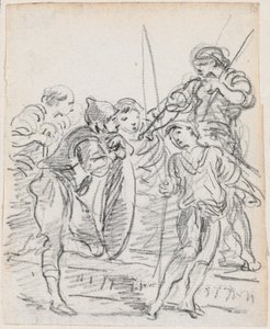 Gruppo di Figure Maschili che Conversano da Hubert Robert