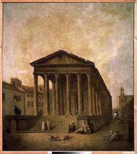 La Maison Carrée, Nîmes, c.1780 da Hubert Robert