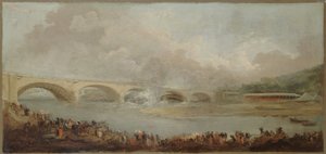 Le décintrement du pont de Neuilly, il 22 settembre 1772, tra il 1772 e il 1775