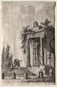 Le Serate di Roma: Le Scale, 1763 da Hubert Robert