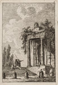Tavola Quattro da Sere a Roma, 1763-64 da Hubert Robert