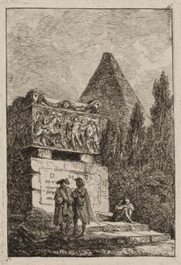 Tavola Sei da Sere a Roma, 1763-64 da Hubert Robert