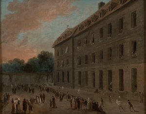 Ricreazione dei prigionieri a Saint-Lazare: la partita a palla da Hubert Robert