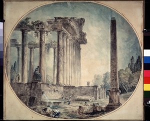 Rovine antiche e obelisco da Hubert Robert