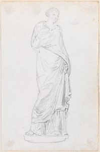 Statua di una donna in toga da Hubert Robert