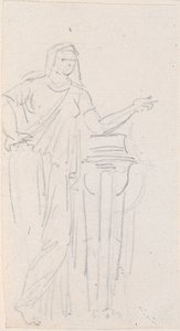 Statua di una vestale da Hubert Robert