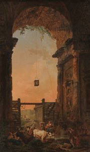 Il ritorno del bestiame da Hubert Robert