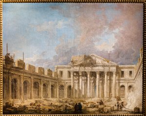 La Scuola di Chirurgia in costruzione da Hubert Robert