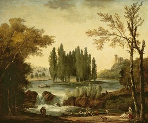 La tomba di Jean-Jacques Rousseau a Ermenonville, 1802