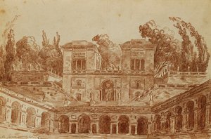 La Villa Farnese, Roma da Hubert Robert