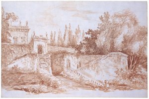 Vista dei giardini della Villa Mattei