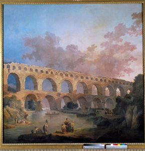 Veduta del ponte du Gard da Hubert Robert