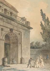Visitatori che lasciano una prigione, 1794-95 da Hubert Robert