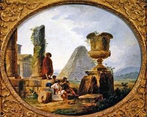 Guerrieri a riposo da Hubert Robert