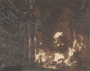 Lavandaie in una Galleria Rovinata, ca. 1760