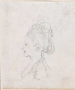 Testa di una giovane donna di profilo da Hubert Robert
