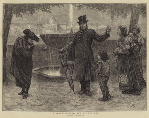 Un cardinale romano e il suo lacchè da Hubert von Herkomer