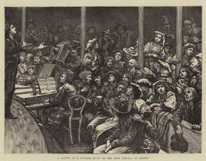 Uno schizzo a un concerto dato ai poveri italiani a Londra da Hubert von Herkomer