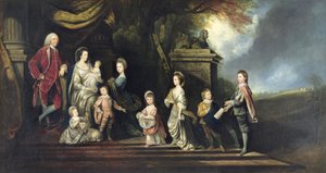 John 2° Conte di Egmont e la sua famiglia, c.1770 da Hugh Barron