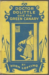 Copertina del libro Doctor Dolittle e il canarino verde di Hugh Lofting, anni 