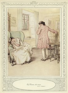 Illustrazione per She Stoops to Conquer di Goldsmith da Hugh Thomson
