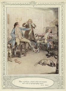 Illustrazione per She Stoops to Conquer di Goldsmith da Hugh Thomson