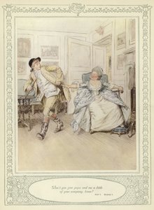 Illustrazione per She Stoops to Conquer di Goldsmith