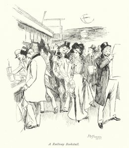 Londra: una bancarella di libri della ferrovia da Hugh Thomson