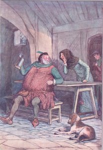 Marry è il breve e il lungo di esso (illustrazione da Le allegre comari di Windsor, 1910) da Hugh Thomson