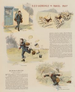 Aringhe rosse per posta (cromolitografia) da Hugh Thomson