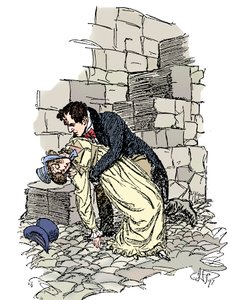 Scena da Persuasione di Jane Austen, 1897 da Hugh Thomson