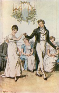 Il giovane signore che conduce Miss Nancy per i partner da Hugh Thomson